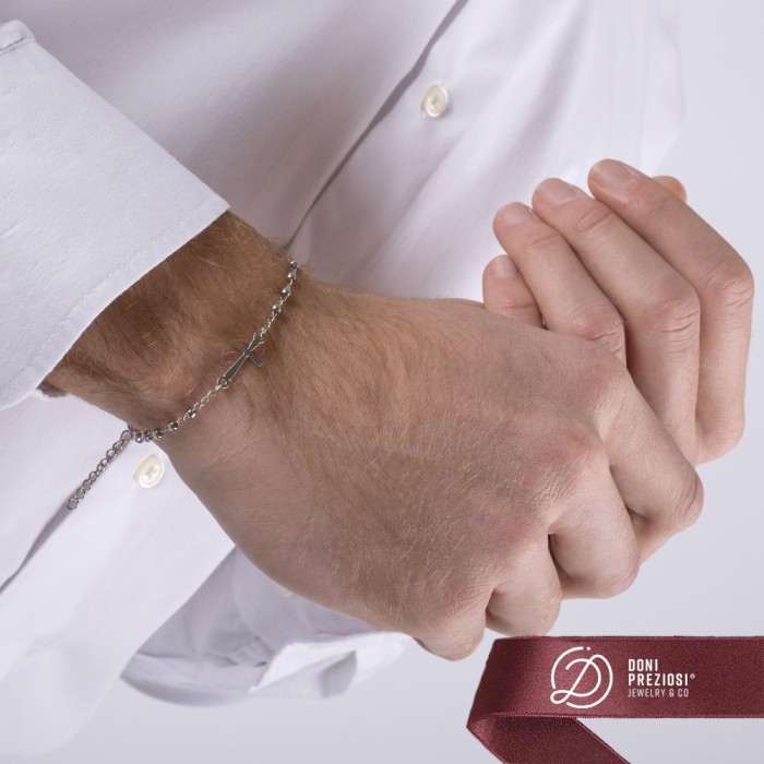 Bracciale Rosario Acciaio Classico Resistente varie colorazioni uomo/donna/unisex