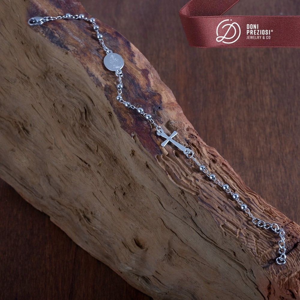 Bracciale Rosario Acciaio Classico Resistente varie colorazioni uomo/donna/unisex