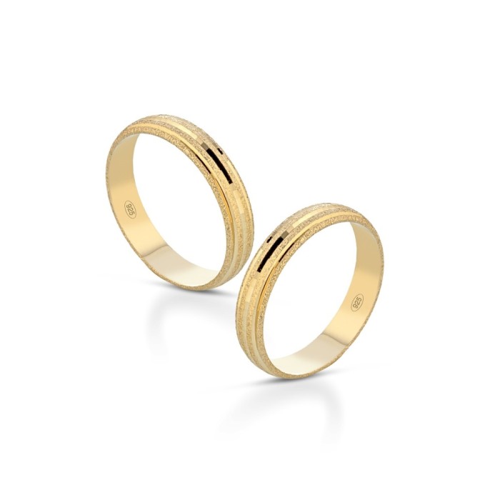 Fedine in argento 925% placcato oro GIALLO incisioni omaggio