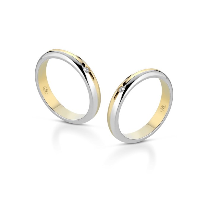 Fedine in argento 925% placcato oro GIALLO/BIANCO incisioni omaggio