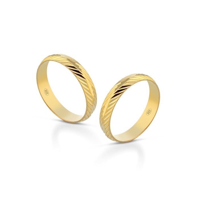 Fedine in argento 925% placcato oro GIALLO incisioni omaggio