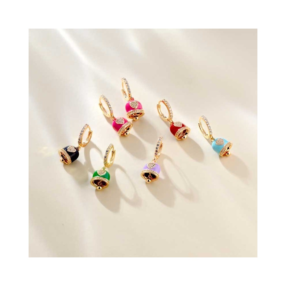 Orecchini pendenti campanella capri smaltati