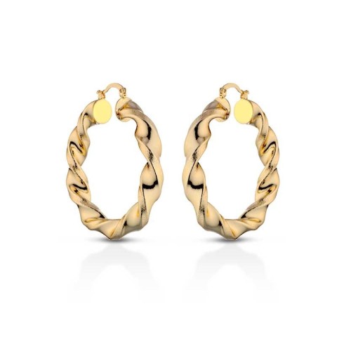 Orecchini a cerchio intrecciati