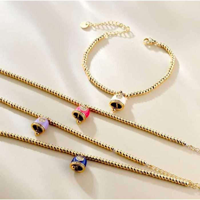 Bracciale con campanella capri smaltata