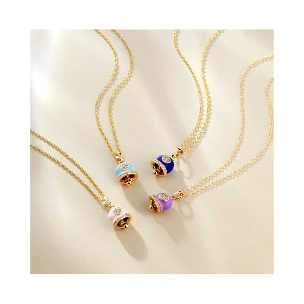 Collana con campanella capri smaltata