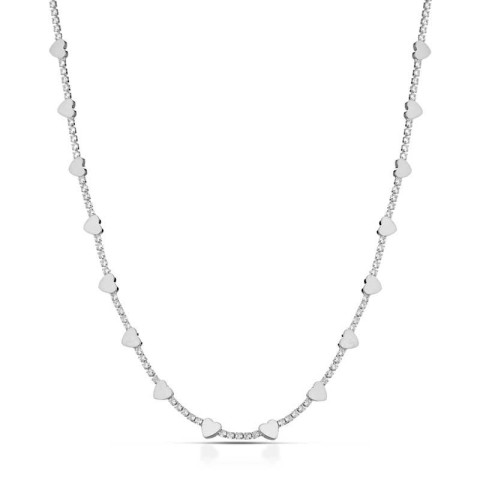 Collana tennis choker con cuori