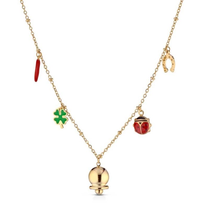 Collana ciondoli portafortuna misti