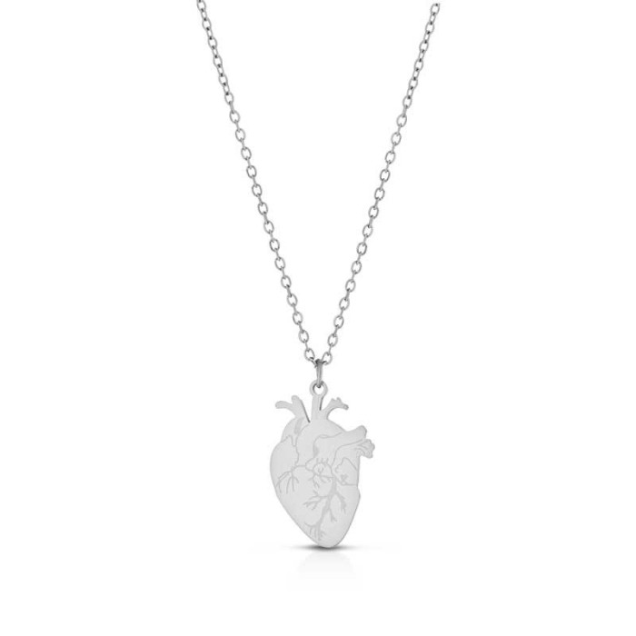 Collana con cuore anatomico