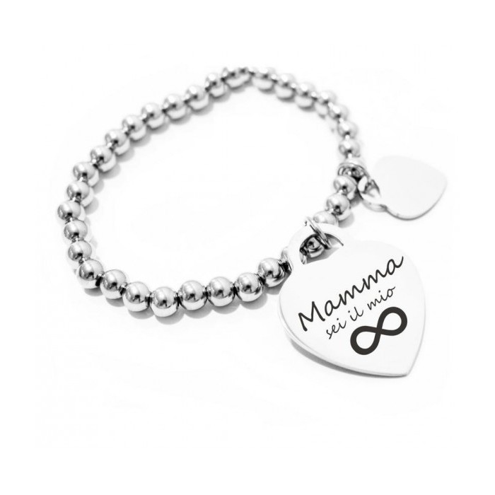 Bracciale con Palline Acciaio Personalizzabile | Donipreziosi.com