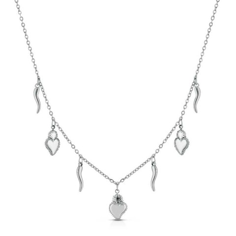 Collana scaramantica placcata rodio