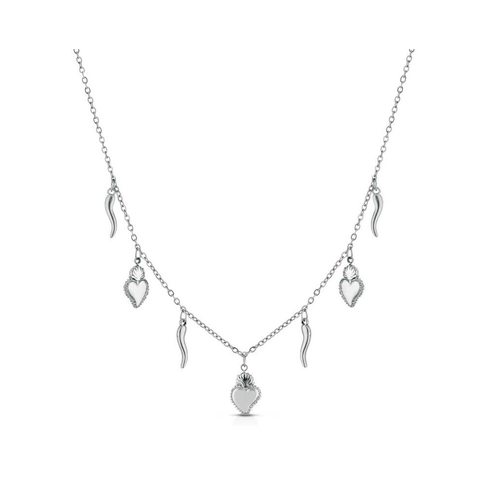 Collana scaramantica placcata rodio