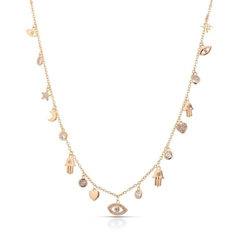 Collana portafortuna con ciondolini vari