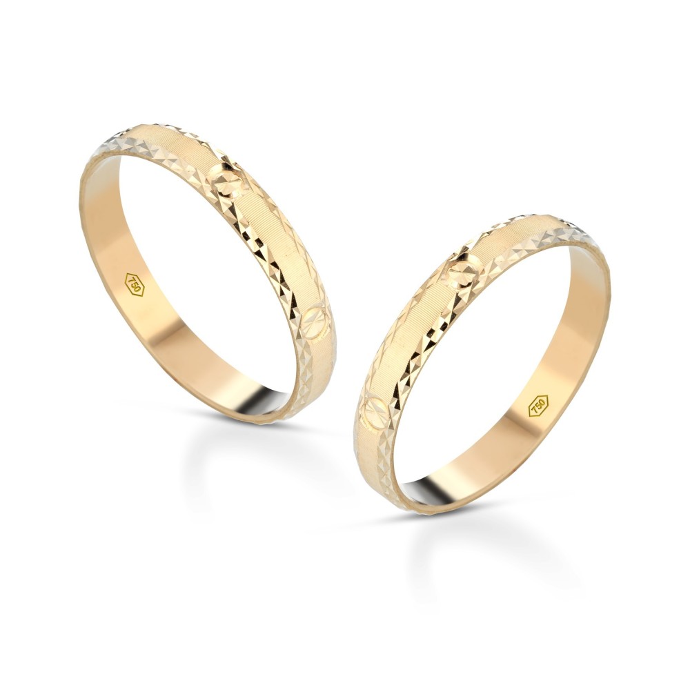 Fedine in oro giallo 18 carati incisioni omaggio