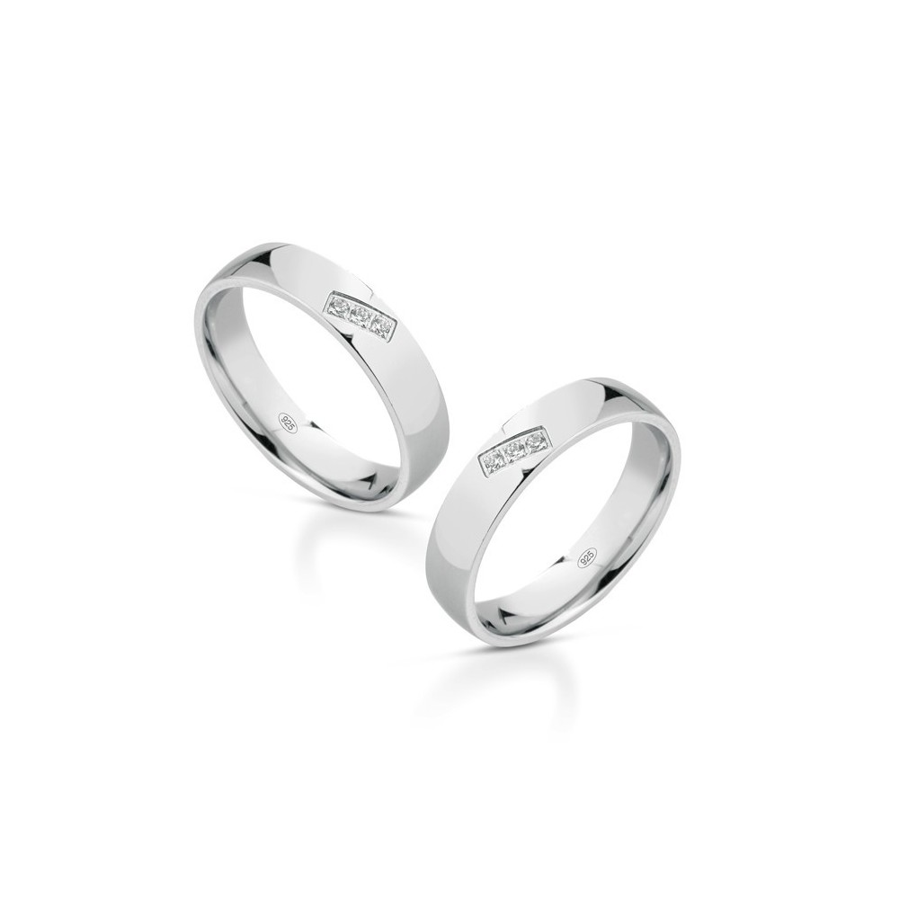 Fedine in argento lui e lei con incisioni omaggio | Doni Preziosi