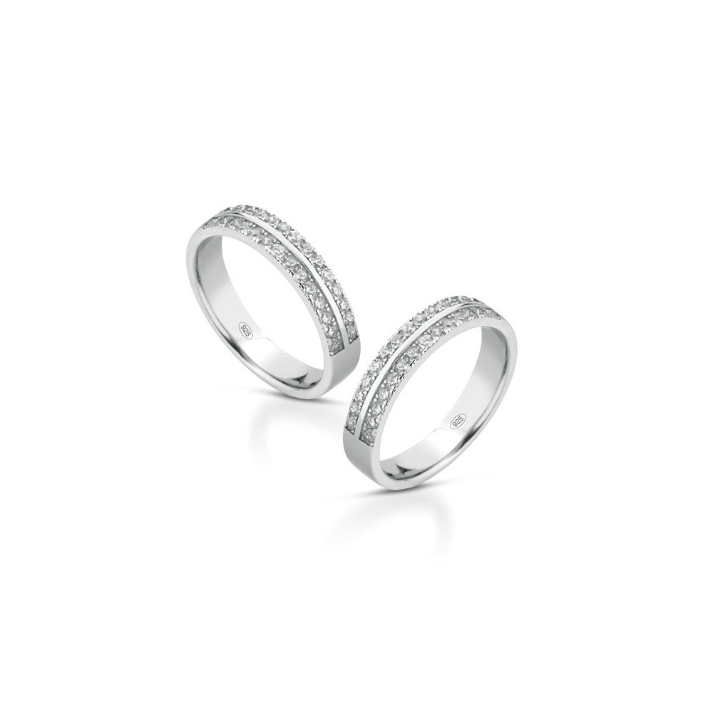 Fedine in argento lui e lei con incisioni omaggio | Doni Preziosi