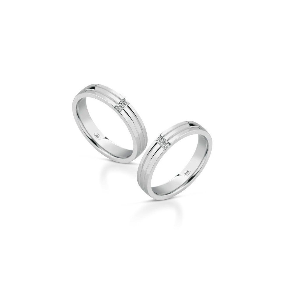 Fedine in argento lui e lei con incisioni omaggio | Doni Preziosi