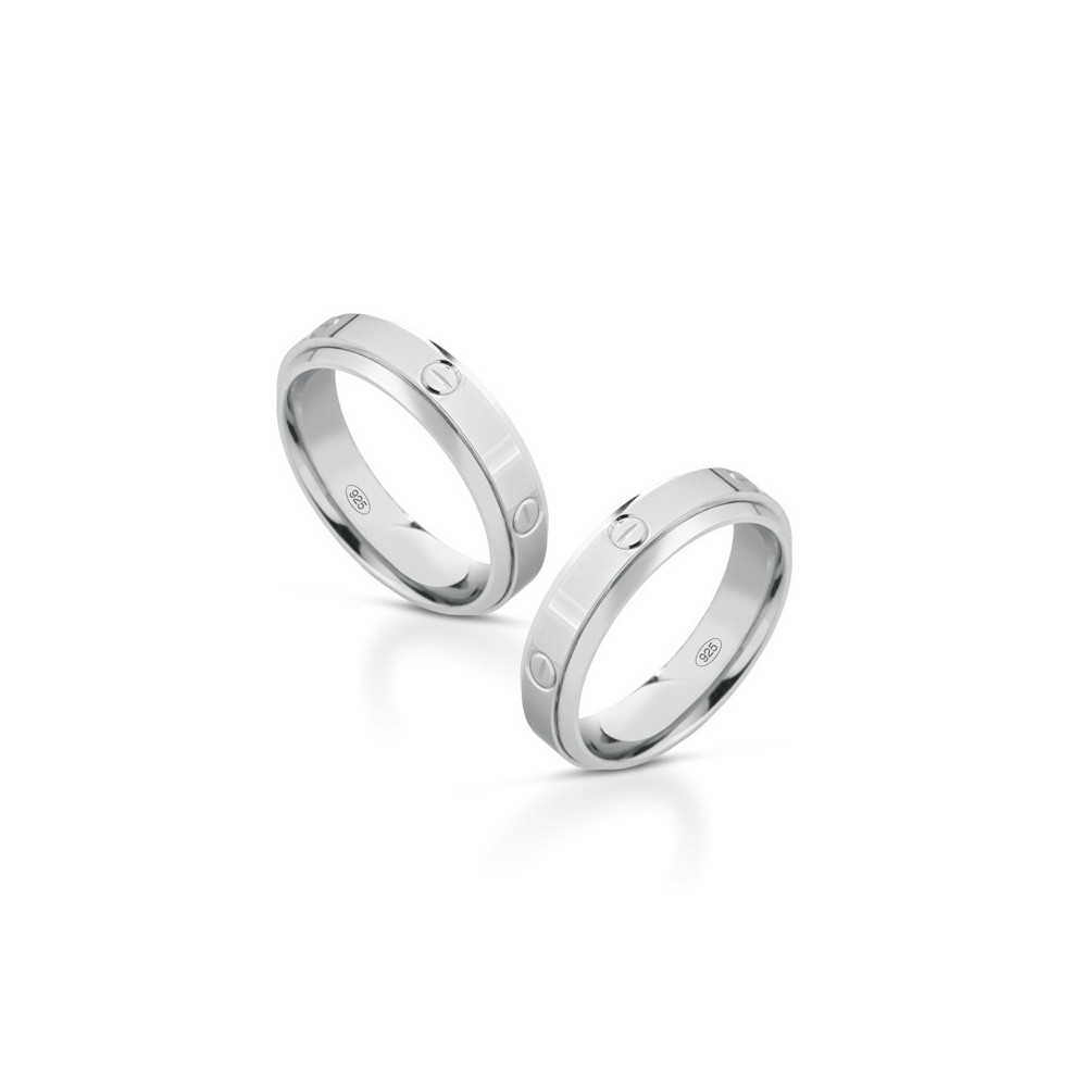 Fedine in argento lui e lei con incisioni omaggio | Doni Preziosi