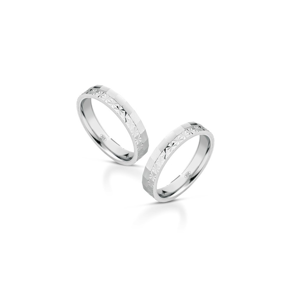 Fedine in argento lui e lei con incisioni omaggio | Doni Preziosi