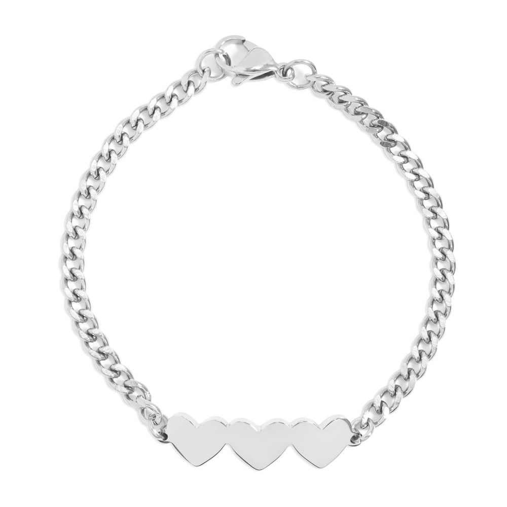 Bracciale donna grumetta con cuori