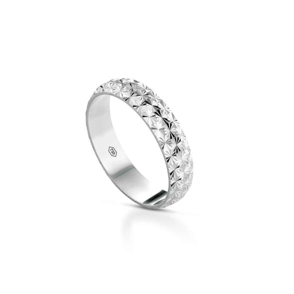 Fedine in oro bianco 18 carati incisioni omaggio