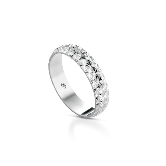 Fedine in oro bianco 18 carati incisioni omaggio