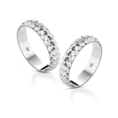 Fedine in oro bianco 18 carati incisioni omaggio