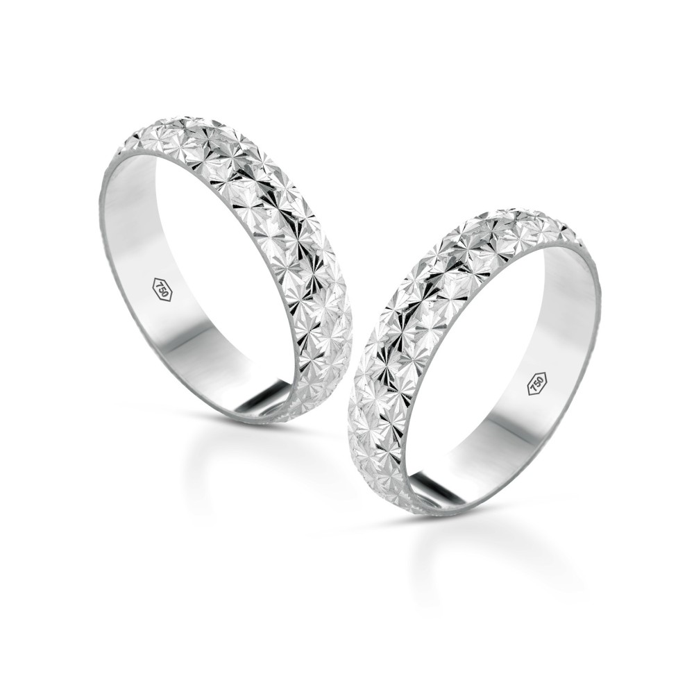 Fedine in oro bianco 18 carati incisioni omaggio