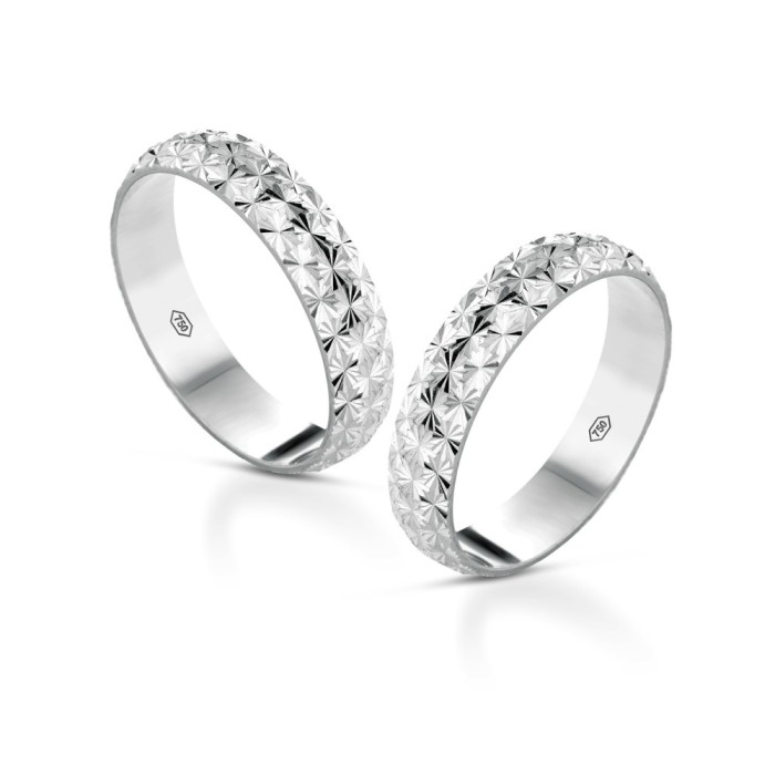 Fedine in oro bianco 18 carati incisioni omaggio