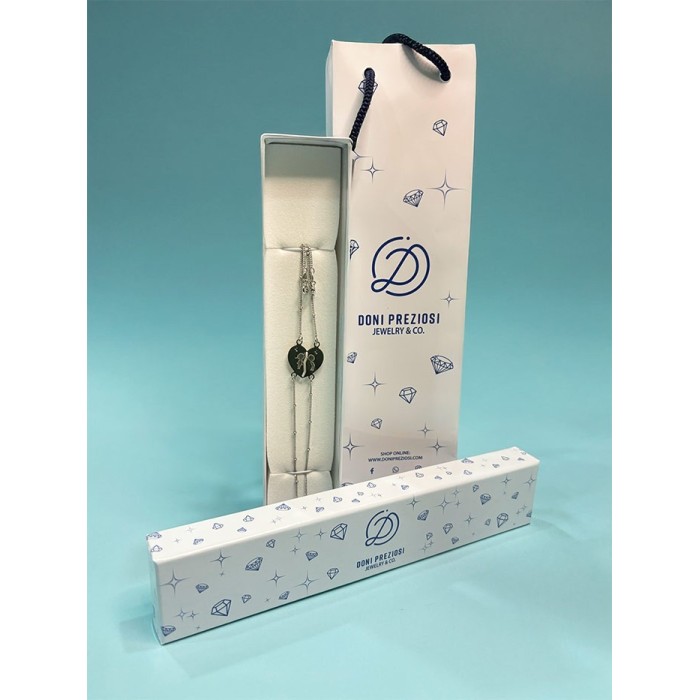 Bracciale Donna In Argento 925 Con Ciondolo A Cuore, Regolabile (16+5 Cm), Ipoallergenico, Gioiello Per Amiche O Fidanzate