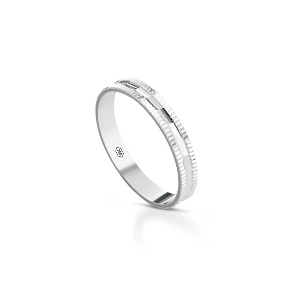 Fedine in oro bianco 18 carati incisioni omaggio