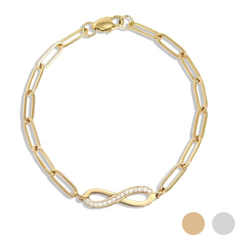 Bracciale donna catena con infinito