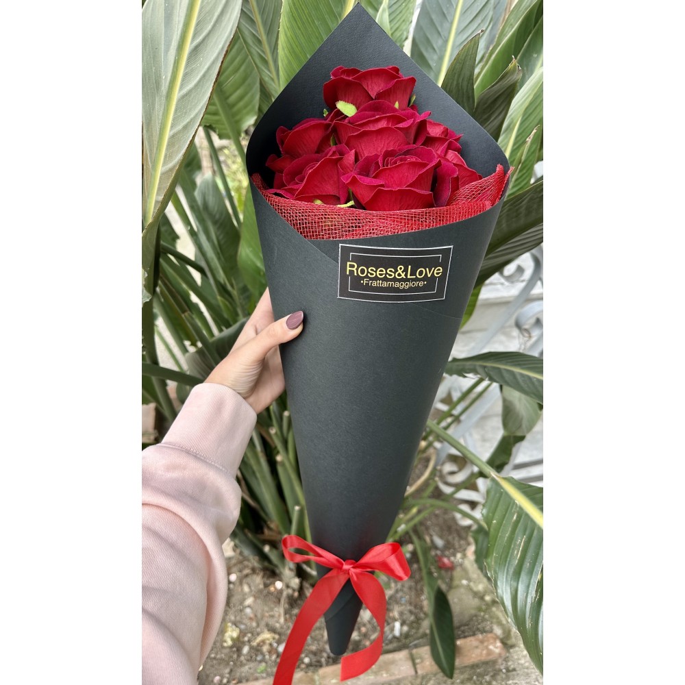 Fascio di rose Rosse personalizzabile