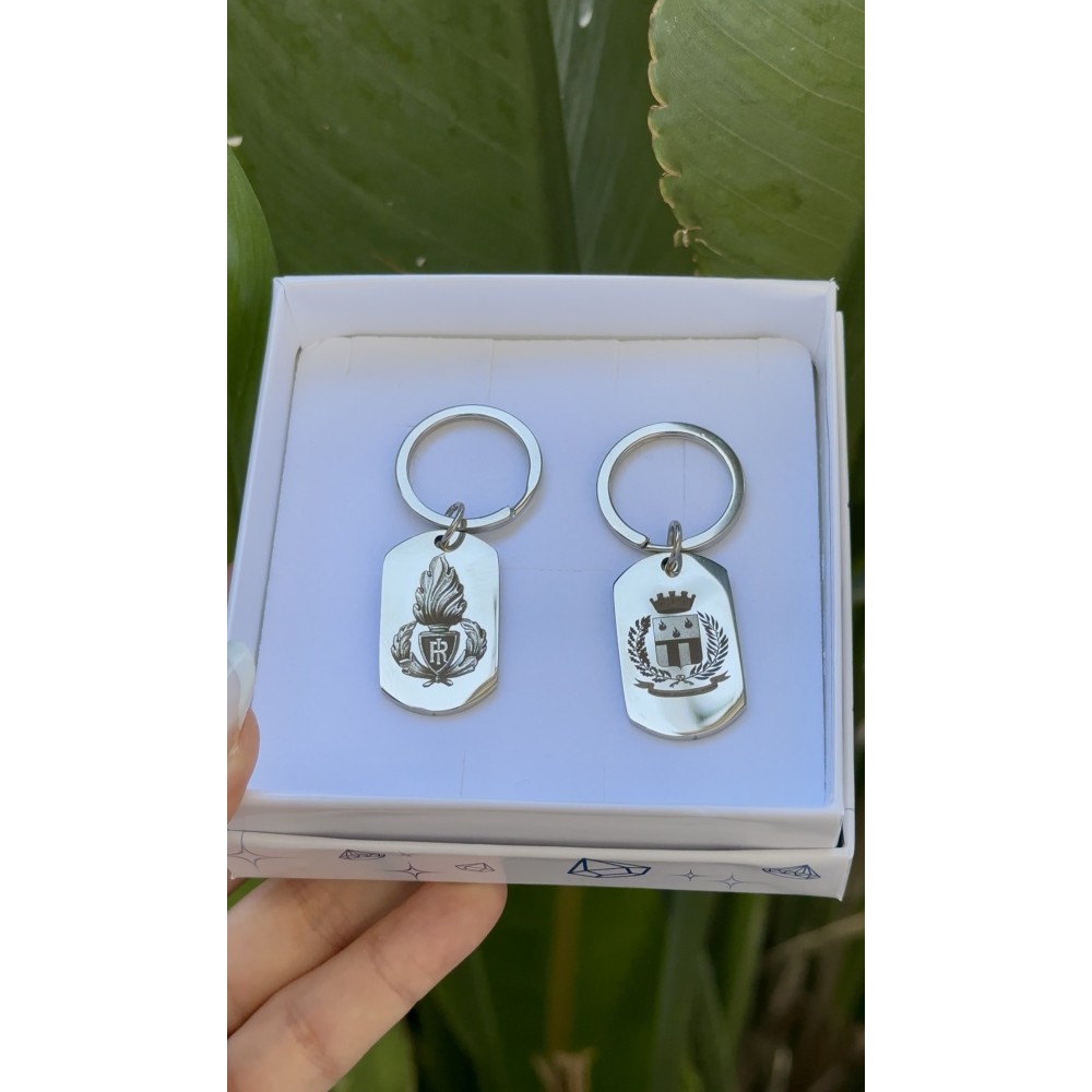 Portachiavi in acciaio personalizzabile