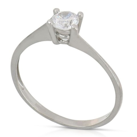 Anello solitario Proposta di matrimonio in oro bianco 18 carati