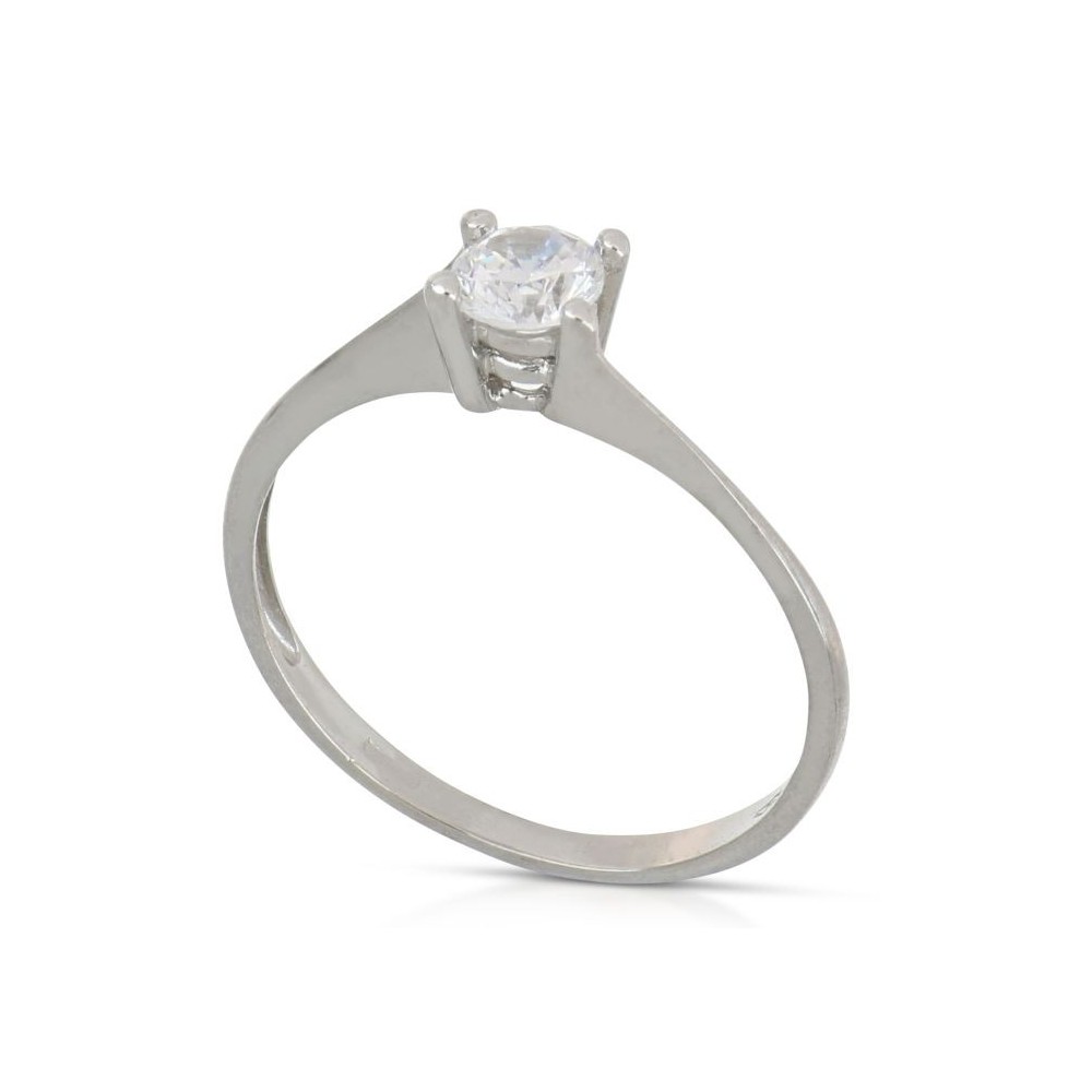 Anello solitario Proposta di matrimonio in oro bianco 18 carati
