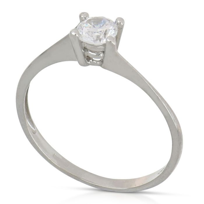 Anello solitario Proposta di matrimonio in oro bianco 18 carati