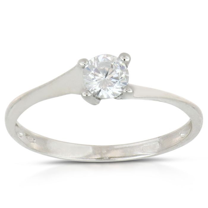 Anello solitario Proposta di matrimonio in oro bianco 18 carati