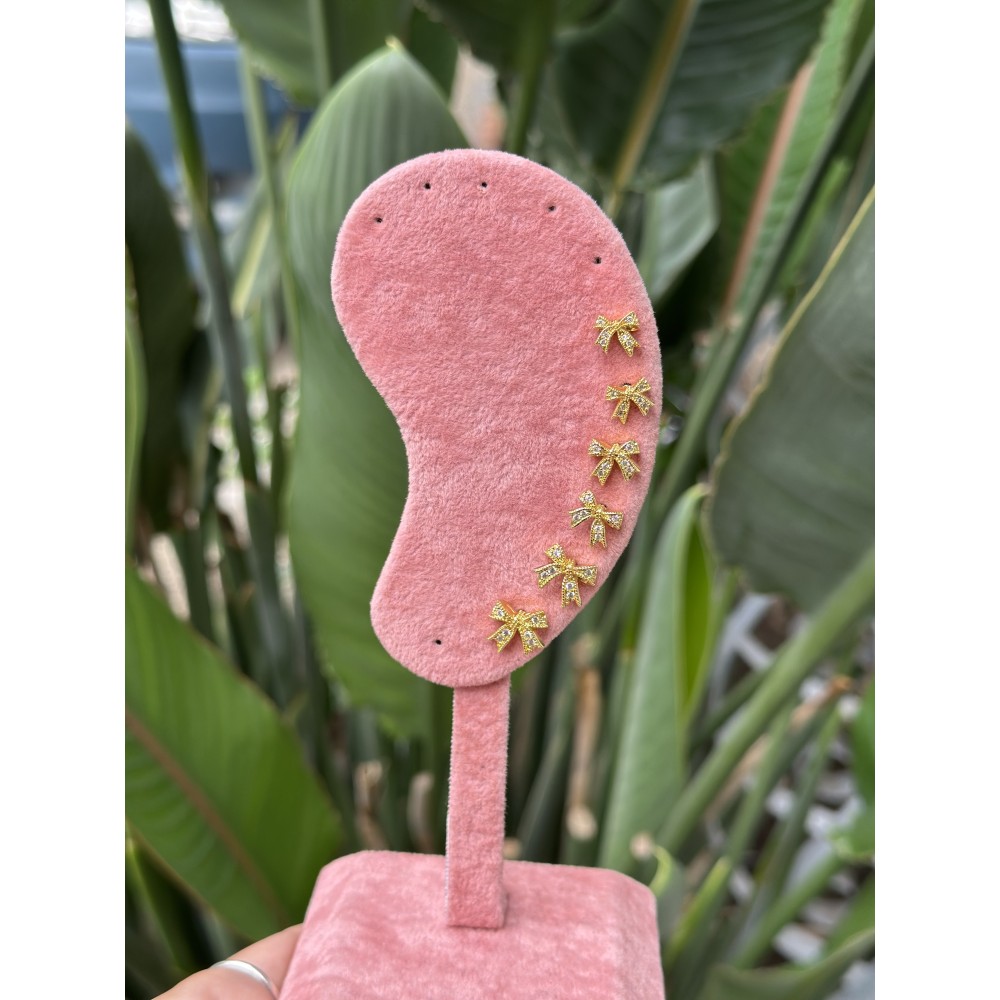 Set Orecchini fiocco pavè