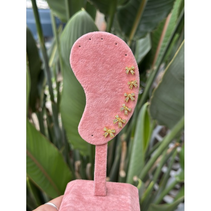 Set Orecchini fiocco pavè