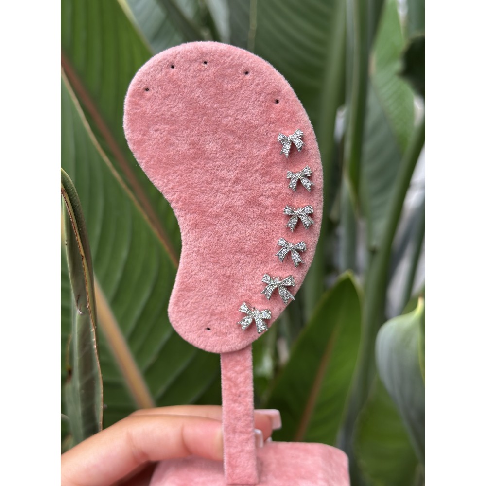 Set Orecchini fiocco pavè