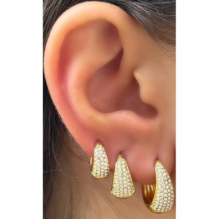 Set Orecchini goccia pavè