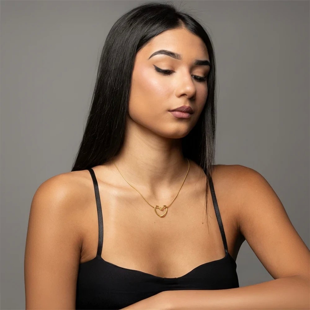 Collana infinito cuore in acciaio