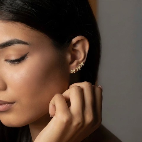 Set Orecchini fiocco pavè