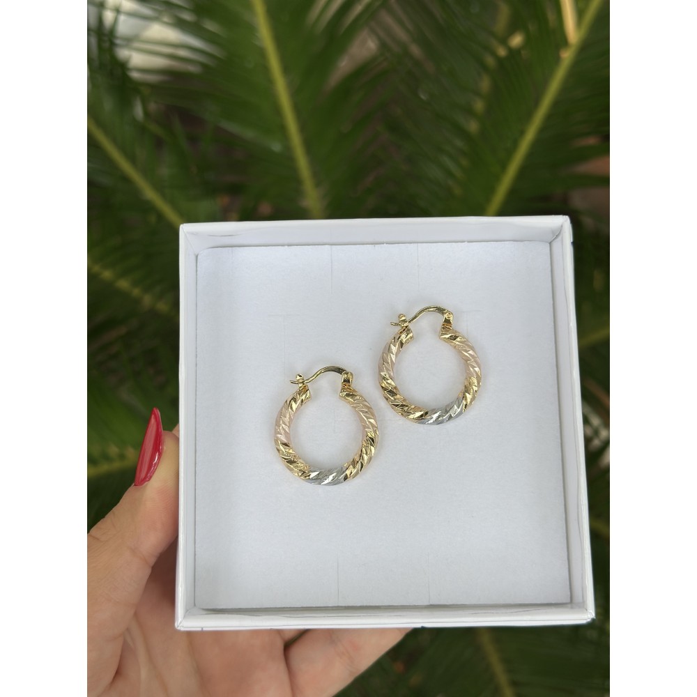 Orecchini Cerchio Luce Intrecciati