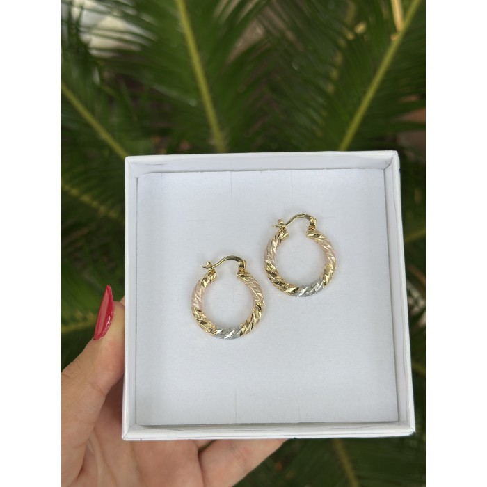 Orecchini Cerchio Luce Intrecciati