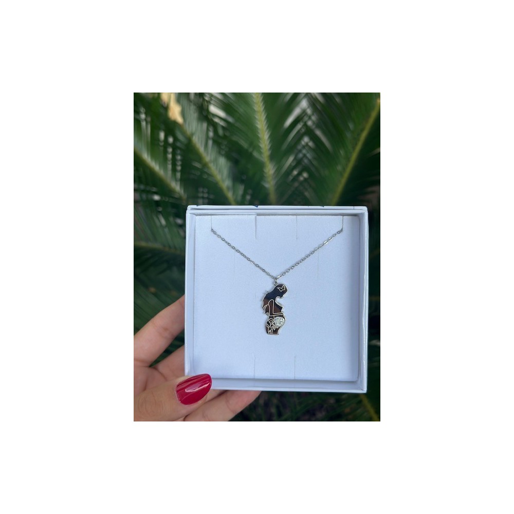 Collana cuore di mamma cuore bianco unisex