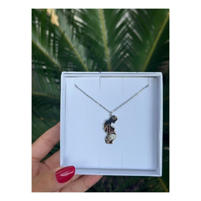 Collana cuore di mamma cuore bianco unisex