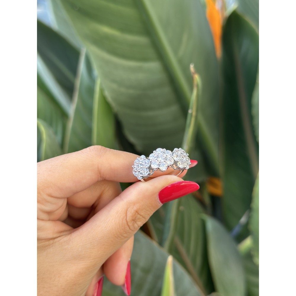 Anello Trilogy Fiore argento 925%