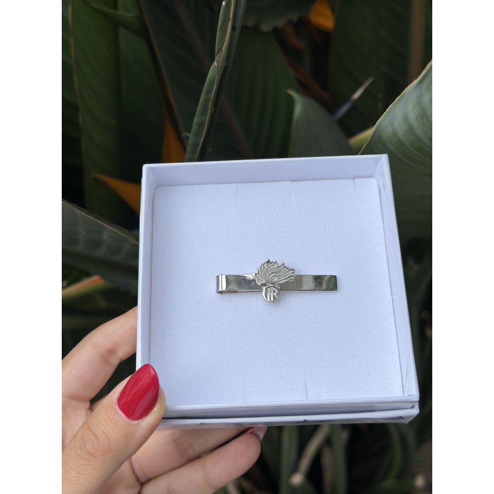 Fermacravatta con logo in argento 925% personalizzabile