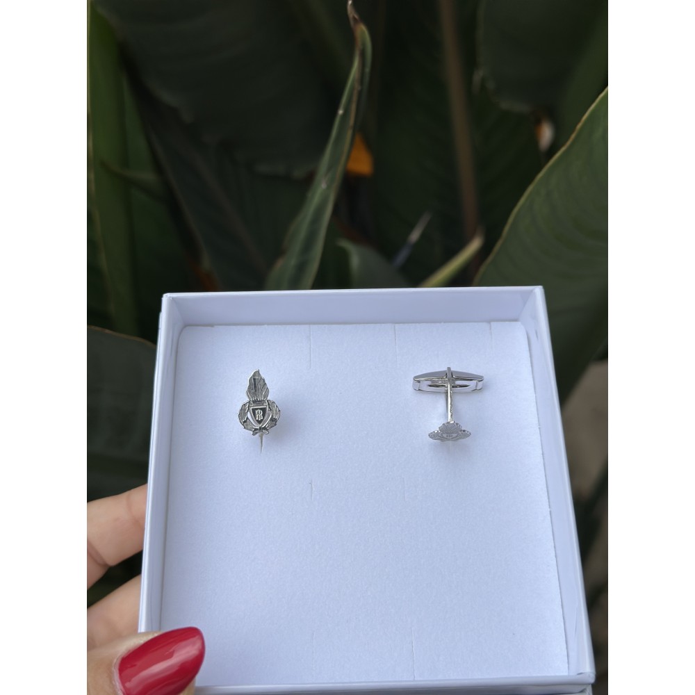 Gemelli con logo personalizzabile in argento 925%